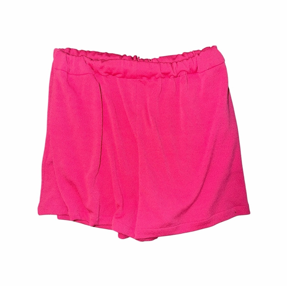 DAVI & DANI Hot Pink Short Sleeve Button-Up Pajama Set - Picture 3 of 7